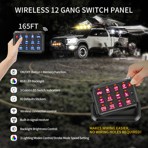 Nouveau Système de Contrôle LED à Motifs RGB 12V avec Écran Tactile pour Bateau/Voiture, Panneau de Commande LED 12 Gangs pour Véhicules Tout-Terrain/Camions/4x4 en Alliage Moulé Sous Pression - Product Image 5