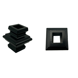 Celia Diseño moderno 3/4 \ "Collares forjados de aluminio Tapas de poste Valla de listón de protección agrícola con enrejado y puertas - Product Image 4