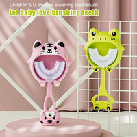 Brosse à dents en forme de U à 360 degrés pour enfants avec rangement mural