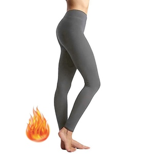 Leggings Yoga Invernali da Donna Plus-Size, Stile Europeo-Americano, <span class=keywords><strong>Felpati</strong></span>, Spessi, Tinta Unita, Slim-Fit, Lunghezza Media Polpaccio, Vita Media - Product Image 6