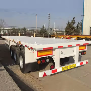 Semirremolques de Plataforma Plana de 3 Ejes, 20 y 40 Pies, Usados, en Venta a Bajo Precio - Product Image 2
