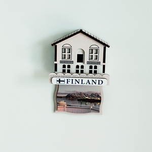 Magnete per Frigorifero in Legno Personalizzato a Prezzo all'Ingrosso, <span class=keywords><strong>Souvenir</strong></span> di Paesi e Città, <span class=keywords><strong>Turchia</strong></span> Germania Norvegia Canada, Magnete 3D in MDF a Forma di Casa di Legno - Product Image 2