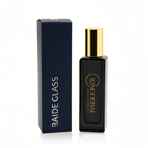 Botella de Perfume Cuadrada de Vidrio Vacía de Fábrica con Pulverizador y Tapa de Aluminio, 8ml 10ml 15ml 30ml 50ml 100ml, Botella de Perfume Roja con Caja - Product Image 2
