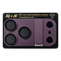 Protection d'objectif d'appareil photo AR+AF Armor Plate pour iPhone 18 Pro Max avec béquille pliable, charnière renforcée et verre trempé 9H