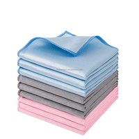 Chiffons de nettoyage en microfibre pour vitres, chiffons de polissage pour vitres, serviettes en microfibre réutilisables pour le detailing automobile et les entreprises de nettoyage