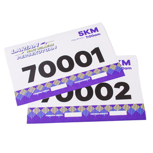 Dorsales de Carrera Impresos Personalizados, Resistentes al Agua, Duraderos, Promocionales, Porta Números Deportivos para Maratón, Triatlón, Atletismo - Product Image 1