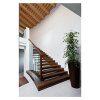 Modernes Design LED-Leuchten Straight Open Riser Staircase Floating Stair Kits für Villen Fabrik preis Straight Stringer Mono Kits