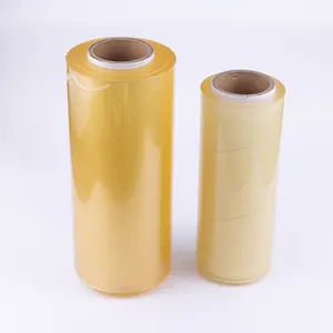 Wholesale Jumbo Roll Food Grade Clear PVC food pack Stretch Cling wrap roll stretch Film Roll