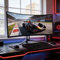 Moniteur de jeu incurvé 34 pouces 1800R 2K 3K 144Hz pour PC, vente en gros directe d'usine OEM ODM Rebekah