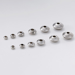 Cuentas planas chapadas en oro de 18K con diseño de ábaco y platillo volador, cuentas sueltas para accesorios de joyería hechos a mano DIY - Product Image 2
