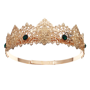 Accessoires de cheveux d'anniversaire <span class=keywords><strong>Prince</strong></span> Halloween Cosplay rétro doré roi <span class=keywords><strong>couronne</strong></span> diadème strass <span class=keywords><strong>couronne</strong></span> royale pour hommes petit ami cadeau - Product Image 1