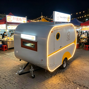 Retro Dessert Trailer Stainless Steel Coffee Truck Fully Equipped Nacho Food <b>Cart</b> - Product Image 5