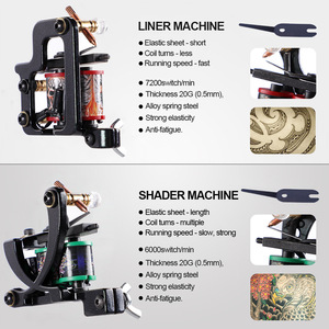 Kit de machines à tatouer à double bobine pour traçage et ombrage, fournitures et outils de tatouage corporel - Product Image 2