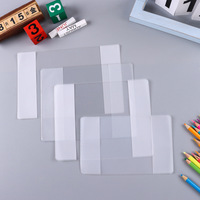 Cubierta protectora elástica para impresión de libros con logotipo personalizado, cubierta transparente para libros de cuaderno A5 A4, cubiertas de plástico transparente de PVC suave para libros