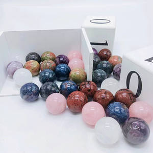 Vente en gros de sphérels en cristal naturel, plusieurs pierres précieuses naturelles, géomancie, pierre naturelle de guérison pour la décoration - Product Image 1