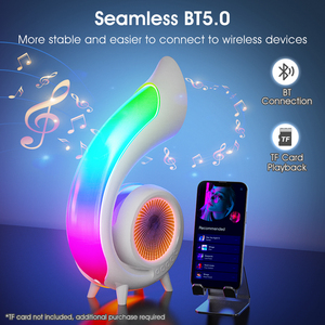 Latest Design Shape Fullrange <b>Speaker</b> BT <b>Speaker</b> Night Light Multifunctional with <b>Speaker</b> Wireless Charger Led Lamp - Product Image 6