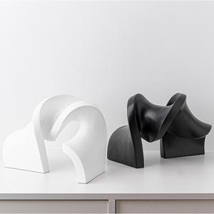 Simple moderne scandinave créatif résine géométrique <span class=keywords><strong>distorsion</strong></span> ornement artistique abstrait décoration de la maison hôtel fête décoration - Product Image 4