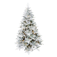 Arbre de Noël pré-éclairé personnalisé OEM/ODM en PE/PVC avec des pommes de pin pour l'intérieur et l'extérieur, Arbol Navidad floqué, arbre de Noël