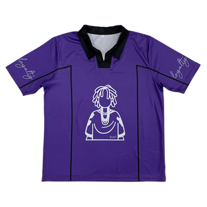 เสื้อฟุตบอลแขนสั้นทรงโอเวอร์ไซส์ระบายอากาศได้ดี ปรับแต่งได้ตามต้องการ แบบสตรีทแวร์สำหรับฤดูร้อน - Product Image 2