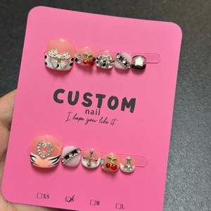 TSZS 10Pcs Luxury Handmade Press on <strong>Toenails</strong> Y2K Style <strong>Short</strong> Square Full Cover Nude <strong>Acrylic</strong> False <strong>Toenails</strong> for Girl Summer - Product Image 2