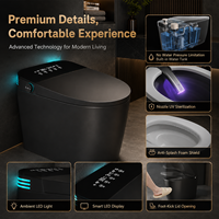 Toilette intelligente entièrement automatique à jet de siphon, couvercle à ouverture automatique, bidet chauffant avec rotation à 360° °   Bouclier en mousse pour la maison et l'hôtel