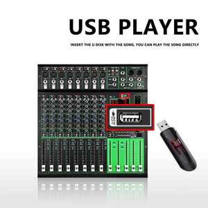 Mélangeur de la <span class=keywords><strong>série</strong></span> PK avec double égaliseur à 7 segments 99DSP USB BT 8 canaux scène KTV mélangeur Audio effet de réverbération GAX-PK8 - Product Image 2