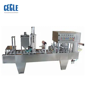 Machine de scellage pour le remplissage automatique de gobelet d'eau en plastique, appareil d'emballage de gobelets gelée, prix d'usine