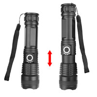 Ensemble de lampes de poche tactiques LED puissantes Xhp50 Xhp70 avec zoom, IP65, 1000+ lumens, en alliage d'aluminium, pour le camping, la défense personnelle, rechargeable 18650