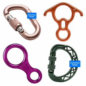Service de fabrication personnalisé Escalade extérieure Aluminium Figure Anneau en forme de 8 <span class=keywords><strong>35</strong></span> <span class=keywords><strong>Kn</strong></span> Escalade Main Sauvetage 8 Descendeur Corde d'arrêt - Product Image 1