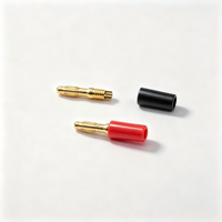 Prise banane plaquée or 3 mm, type mâle |   Borne de connexion à vis en cuivre |   Connecteur de câble de test DIY pour multimètre et équipement métallique