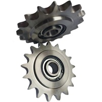 Pignon de chaîne à rouleaux à 4 brins, 19 dents, en acier ISO, OEM 08B, avec roulements intégrés