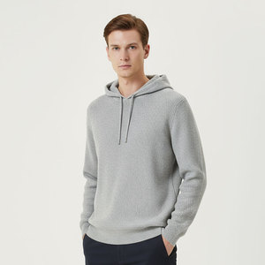 Pull à capuche de haute qualité personnalisé directement d'usine Sweat en tricot uni Pull pour hommes Classique Simple - Product Image 3