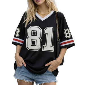 Camiseta Deportiva Personalizada de Fútbol Americano, Talla Grande, Cuello en V, Malla sin Mangas, Impresión Serigrafiada, con Nombre de Equipo y Marca Personalizados - Product Image 1