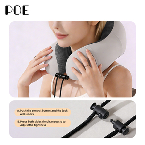 Oreiller de <span class=keywords><strong>voyage</strong></span> ergonomique en mousse à mémoire de forme à récupération lente, personnalisable, portable, respirant et doux pour le soutien du cou - Product Image 3