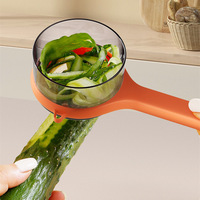 Multifunctionele handmatige roestvrijstalen groente- en fruitsnijder van PP-plastic, creatief design voor thuiskeuken, Boulux LB183