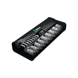 Wera Juego de llaves de vaso Zyklop Metal 8100 SB 8 29 partes 3/8 pulgadas de ancho a través de planos 8-19mm N. ° de dientes 72 hexágono - Product Image 2