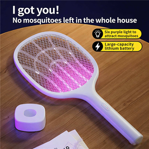 2026 New 2-in-1 Electric Mosquito Swatter & Trap 3000V High Voltage <b>Rechargeable</b> Anti-Fall Non-Toxic Mosquito Killer Fly Swatter - Product Image 6