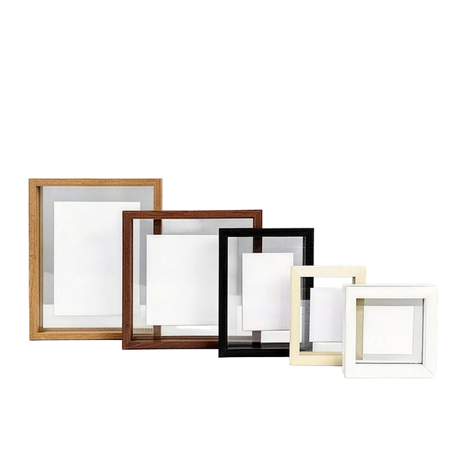 Multicolor Wood Grain Rectangular Picture Frame for Gallery Wall Photo Art Display Wholesale Supply Sets