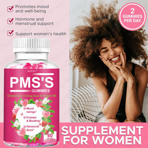 OEM Private Labels <span class=keywords><strong>PMS</strong></span> Gummies Produit populaire Supplément naturel pour l'équilibre hormonal pour les femmes Efficacité antioxydante Soutient <span class=keywords><strong>PMS</strong></span> - Product Image 4