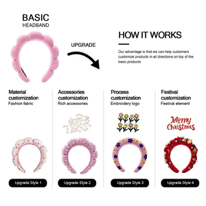 Diadema de terciopelo de poliéster IFOND <span class=keywords><strong>para</strong></span> mujer con nudo trenzado y hilo brillante, banda suave de esponja <span class=keywords><strong>para</strong></span> <span class=keywords><strong>el</strong></span> cabello <span class=keywords><strong>para</strong></span> spa y maquillaje, ideal <span class=keywords><strong>para</strong></span> lavarse la cara. - Product Image 4