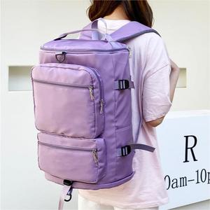 Borsa <span class=keywords><strong>da</strong></span> Palestra per <span class=keywords><strong>Donna</strong></span> di Grande Capacità, Viola, con Scomparto per Scarpe, Logo Personalizzato, <span class=keywords><strong>Zaino</strong></span> <span class=keywords><strong>da</strong></span> <span class=keywords><strong>Viaggio</strong></span> Impermeabile - Product Image 3