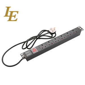 PDU de Aluminio de Alta Calidad, 1U, 6 Vías, 13A, para Rack de 19 Pulgadas, Montaje Horizontal, Regleta de Alimentación para Rack - Product Image 2