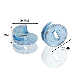 Zinc Alloy Connector 24mm Diameter For <b>Wardrobe</b> Drawer Furniture <b>Hardware</b> Support - Product Image 1
