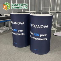 Table de présentation pliable pour salon professionnel, présentoir à bijoux, table en aluminium 40*80cm, comptoir LED pliable