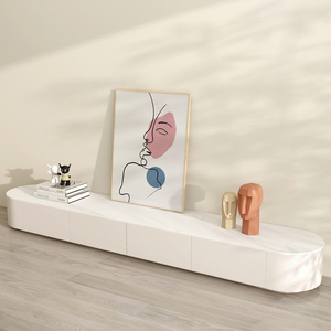 Unidades de pared de Tv de lujo, muebles de sala de estar, soporte de Tv superior de mármol con luz Led y juego de mesa de café, mesa de té, mueble de Tv de madera moderno - Product Image 3
