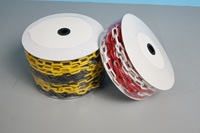 Chaînes de sécurité multicolores en plastique de 6 mm/8 mm, nouveau matériau, rouleau de 25 m/50 m, chaînes de protection pour barricades