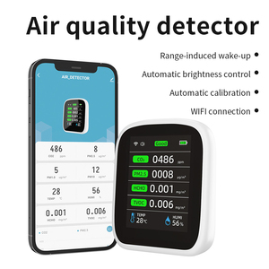 Détecteur numérique portable 8 en 1 PM2.5 PM10 TVOC CO2, analyseur de pollution atmosphérique intérieur WiFi pour la maison et les bureaux - Product Image 5