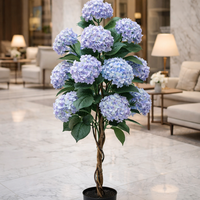 Bunga Hydrangea Kayu Buatan Real Touch dalam Jumlah Besar untuk Dekorasi Hotel, Rumah, Pernikahan, Wisuda, Natal, Tahun Baru, Halloween