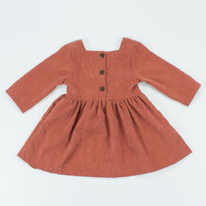 Stile europeo Vintage primavera abbigliamento bambino a manica lunga con bottoni Design abiti per bambini 0-12 mesi per bambino - Product Image 1