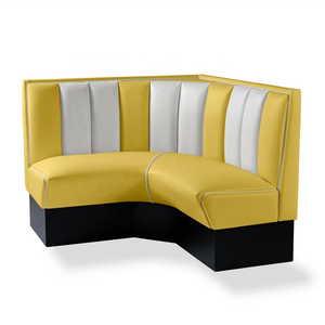Asientos de Esquina para <span class=keywords><strong>Restaurante</strong></span> Estilo Diner Americano Retro, Sofá de Cuero PU para <span class=keywords><strong>Restaurante</strong></span>, Asientos Comerciales para <span class=keywords><strong>Restaurante</strong></span> de Comida Rápida - Product Image 5
